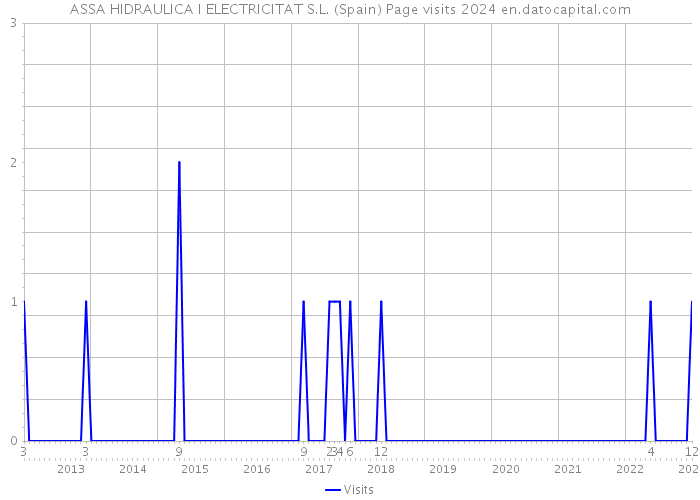 ASSA HIDRAULICA I ELECTRICITAT S.L. (Spain) Page visits 2024 