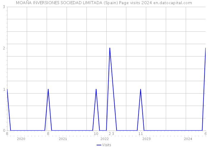 MOAÑA INVERSIONES SOCIEDAD LIMITADA (Spain) Page visits 2024 