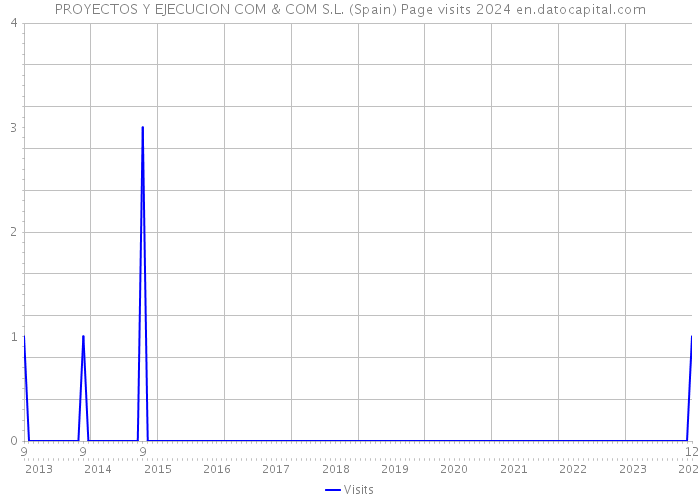 PROYECTOS Y EJECUCION COM & COM S.L. (Spain) Page visits 2024 