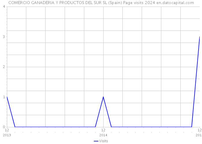 COMERCIO GANADERIA Y PRODUCTOS DEL SUR SL (Spain) Page visits 2024 