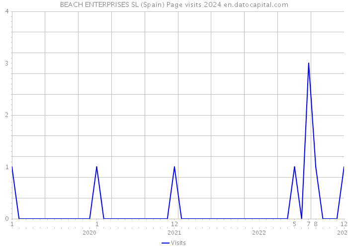 BEACH ENTERPRISES SL (Spain) Page visits 2024 