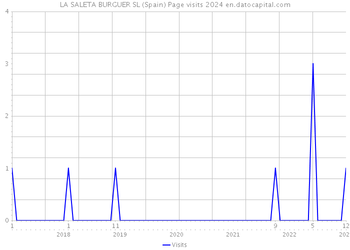 LA SALETA BURGUER SL (Spain) Page visits 2024 