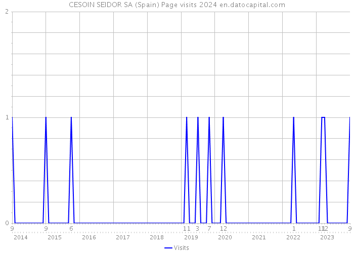 CESOIN SEIDOR SA (Spain) Page visits 2024 