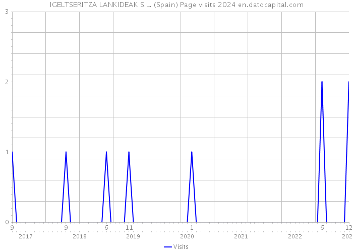 IGELTSERITZA LANKIDEAK S.L. (Spain) Page visits 2024 