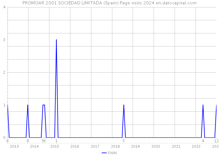 PROMOAR 2001 SOCIEDAD LIMITADA (Spain) Page visits 2024 