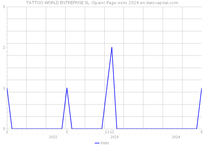 TATTOO WORLD ENTREPRISE SL. (Spain) Page visits 2024 