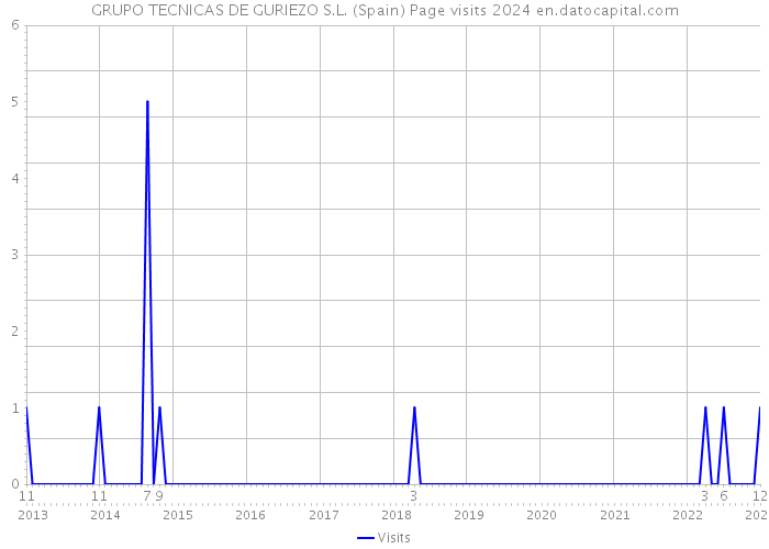 GRUPO TECNICAS DE GURIEZO S.L. (Spain) Page visits 2024 