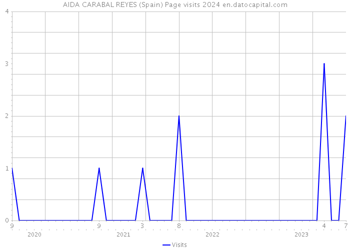 AIDA CARABAL REYES (Spain) Page visits 2024 