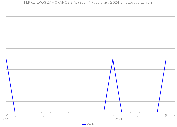 FERRETEROS ZAMORANOS S.A. (Spain) Page visits 2024 