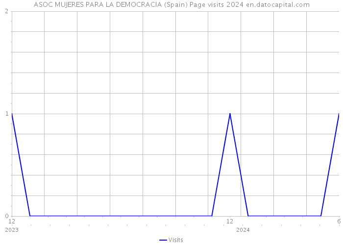 ASOC MUJERES PARA LA DEMOCRACIA (Spain) Page visits 2024 