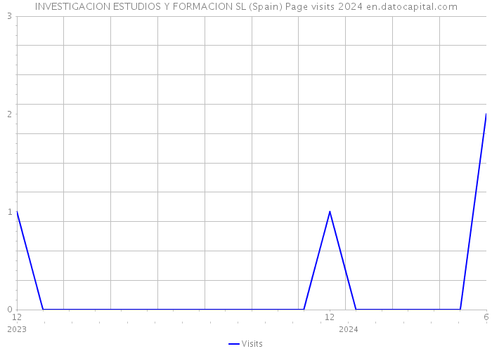 INVESTIGACION ESTUDIOS Y FORMACION SL (Spain) Page visits 2024 
