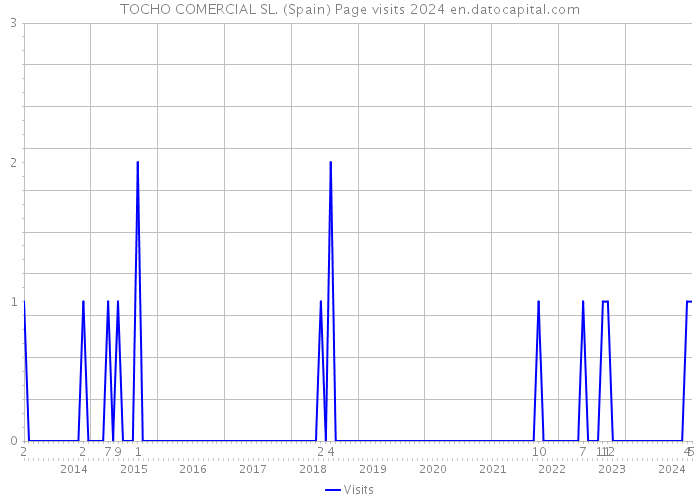 TOCHO COMERCIAL SL. (Spain) Page visits 2024 