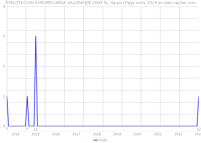EXPLOTACION AGROPECUARIA VALGRANDE 2004 SL. (Spain) Page visits 2024 