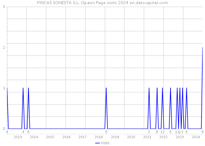 FINCAS SONESTA S.L. (Spain) Page visits 2024 