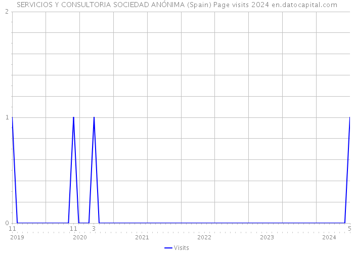 SERVICIOS Y CONSULTORIA SOCIEDAD ANÓNIMA (Spain) Page visits 2024 