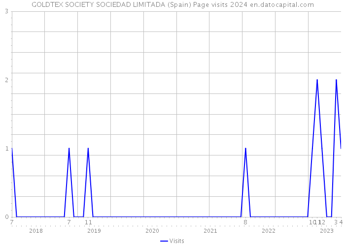 GOLDTEX SOCIETY SOCIEDAD LIMITADA (Spain) Page visits 2024 