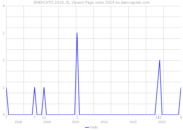SINDICATO 2016, SL. (Spain) Page visits 2024 