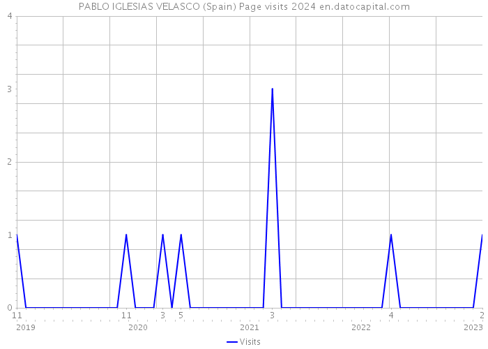 PABLO IGLESIAS VELASCO (Spain) Page visits 2024 