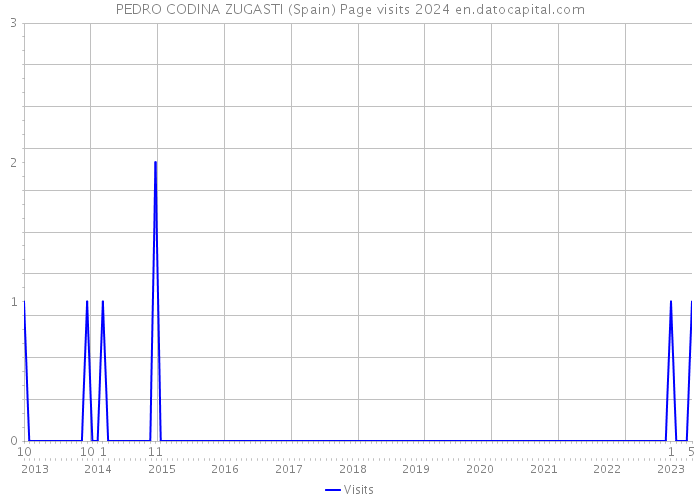 PEDRO CODINA ZUGASTI (Spain) Page visits 2024 