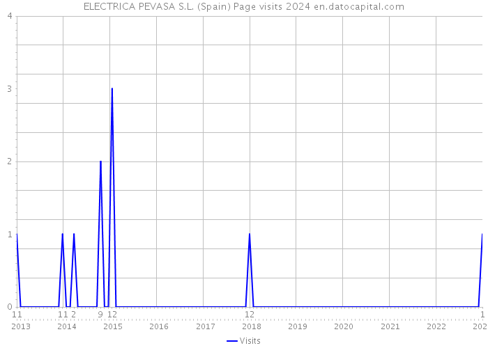 ELECTRICA PEVASA S.L. (Spain) Page visits 2024 