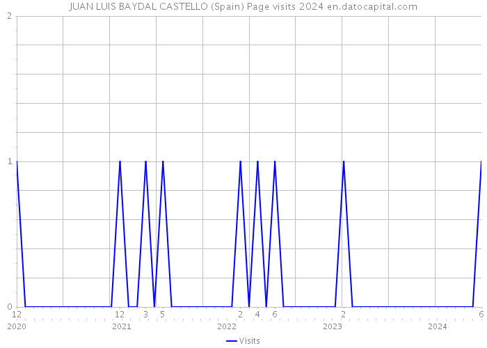 JUAN LUIS BAYDAL CASTELLO (Spain) Page visits 2024 