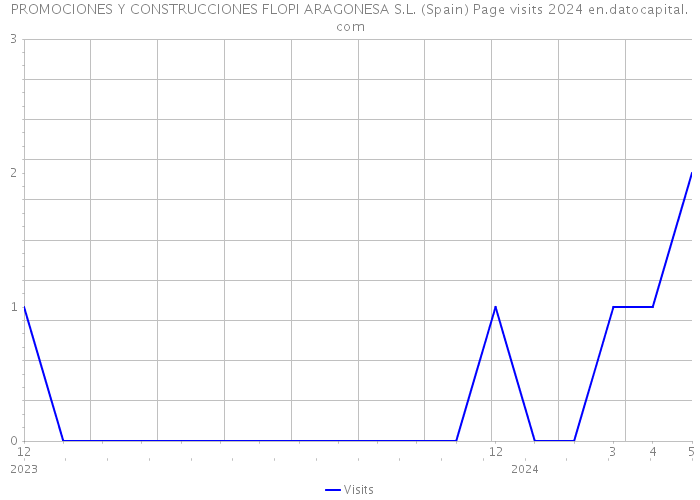 PROMOCIONES Y CONSTRUCCIONES FLOPI ARAGONESA S.L. (Spain) Page visits 2024 