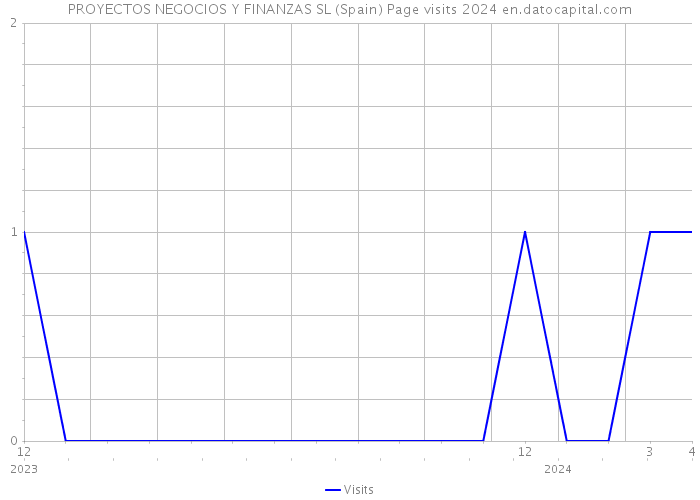 PROYECTOS NEGOCIOS Y FINANZAS SL (Spain) Page visits 2024 