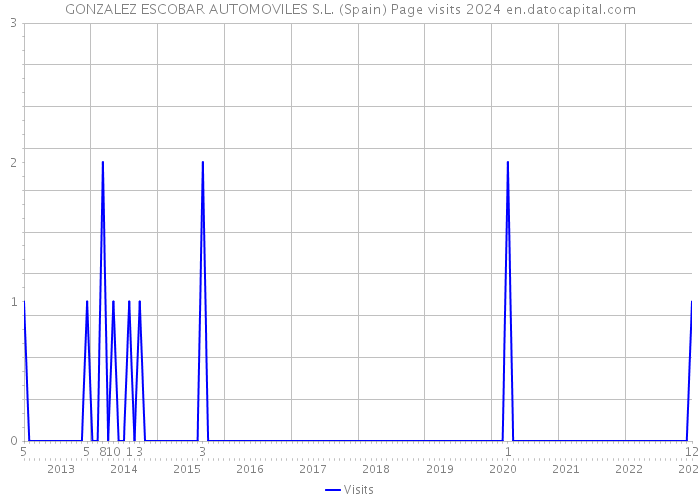GONZALEZ ESCOBAR AUTOMOVILES S.L. (Spain) Page visits 2024 