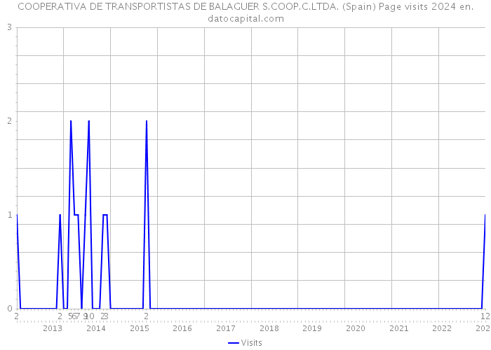 COOPERATIVA DE TRANSPORTISTAS DE BALAGUER S.COOP.C.LTDA. (Spain) Page visits 2024 
