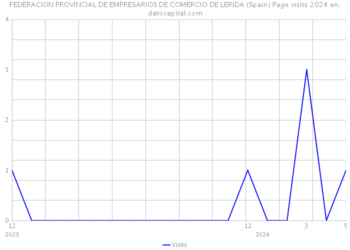 FEDERACION PROVINCIAL DE EMPRESARIOS DE COMERCIO DE LERIDA (Spain) Page visits 2024 