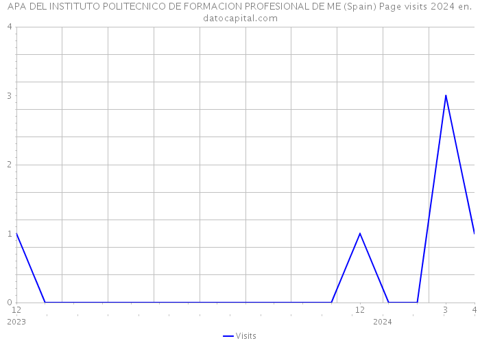 APA DEL INSTITUTO POLITECNICO DE FORMACION PROFESIONAL DE ME (Spain) Page visits 2024 