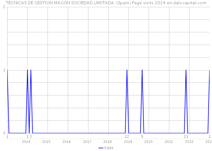 TECNICAS DE GESTION MAGON SOCIEDAD LIMITADA. (Spain) Page visits 2024 