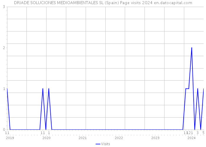 DRIADE SOLUCIONES MEDIOAMBIENTALES SL (Spain) Page visits 2024 