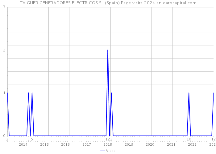 TAIGUER GENERADORES ELECTRICOS SL (Spain) Page visits 2024 