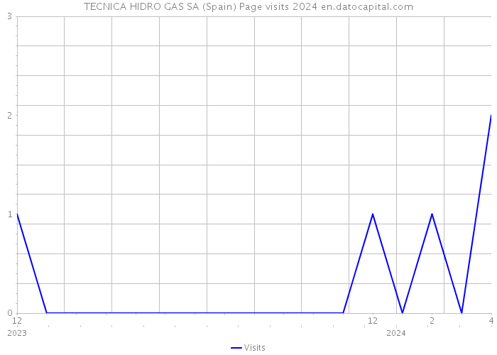 TECNICA HIDRO GAS SA (Spain) Page visits 2024 