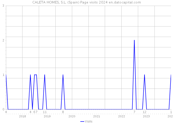 CALETA HOMES, S.L. (Spain) Page visits 2024 