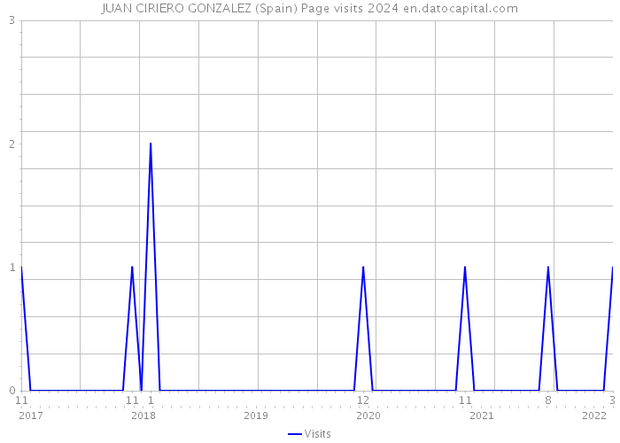 JUAN CIRIERO GONZALEZ (Spain) Page visits 2024 