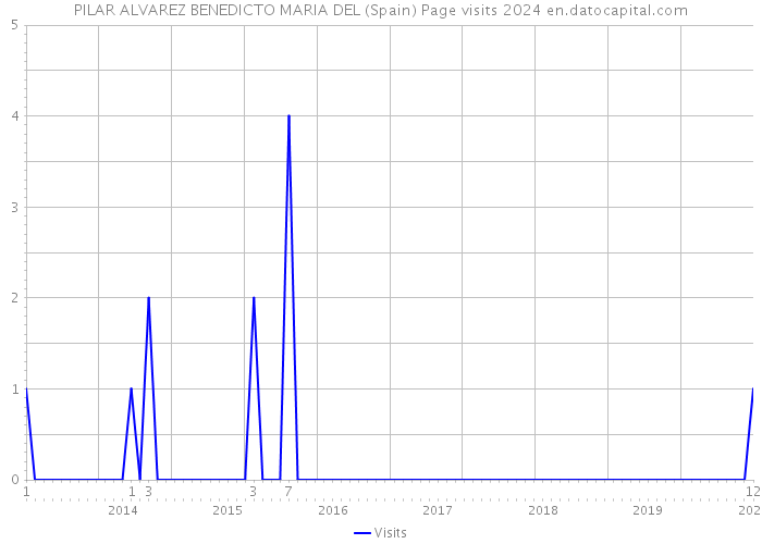 PILAR ALVAREZ BENEDICTO MARIA DEL (Spain) Page visits 2024 