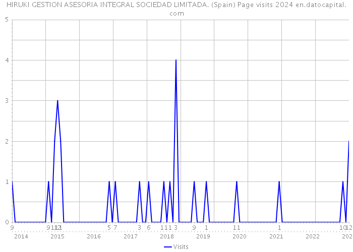 HIRUKI GESTION ASESORIA INTEGRAL SOCIEDAD LIMITADA. (Spain) Page visits 2024 