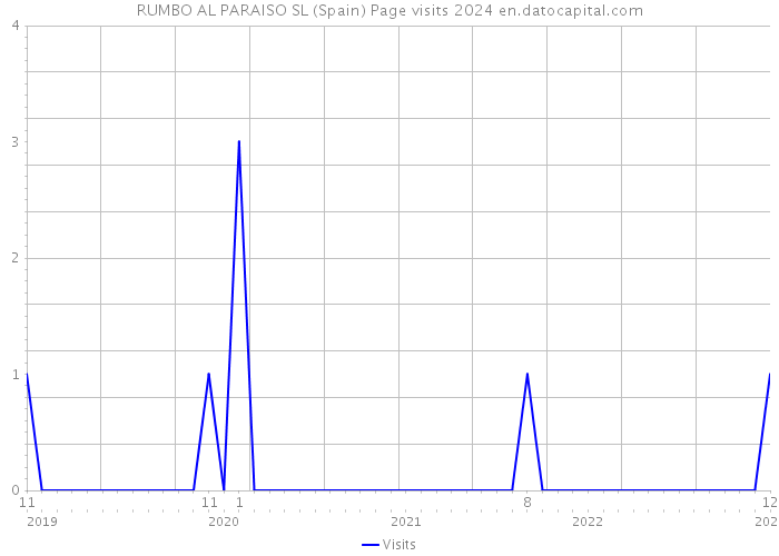 RUMBO AL PARAISO SL (Spain) Page visits 2024 