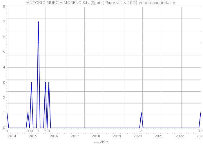 ANTONIO MURCIA MORENO S.L. (Spain) Page visits 2024 