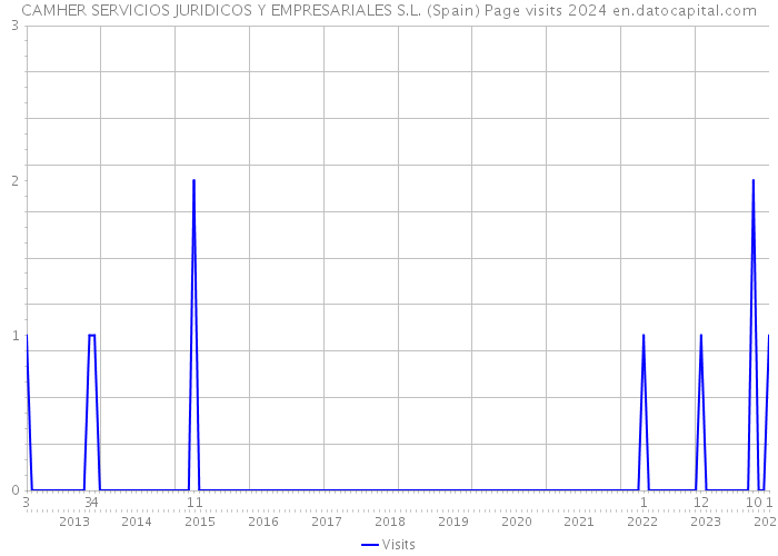 CAMHER SERVICIOS JURIDICOS Y EMPRESARIALES S.L. (Spain) Page visits 2024 