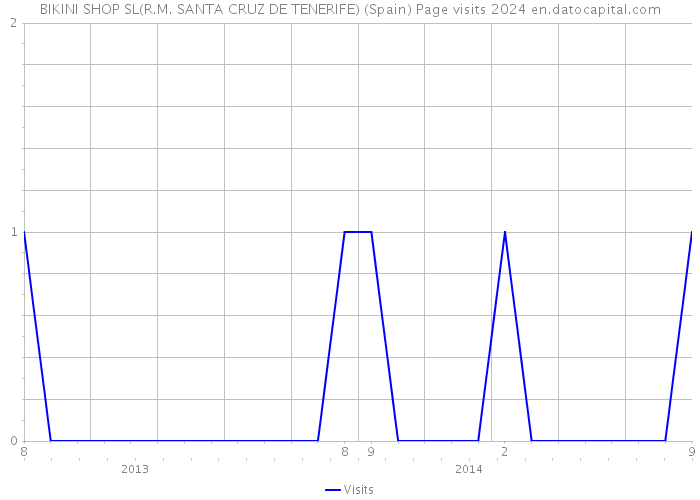 BIKINI SHOP SL(R.M. SANTA CRUZ DE TENERIFE) (Spain) Page visits 2024 
