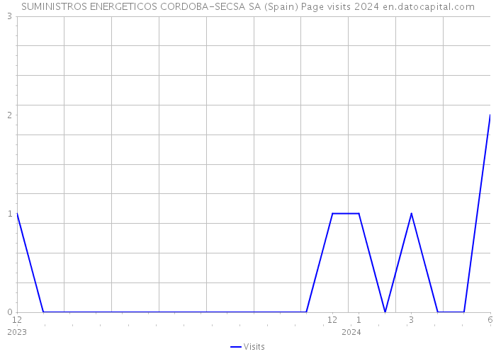 SUMINISTROS ENERGETICOS CORDOBA-SECSA SA (Spain) Page visits 2024 