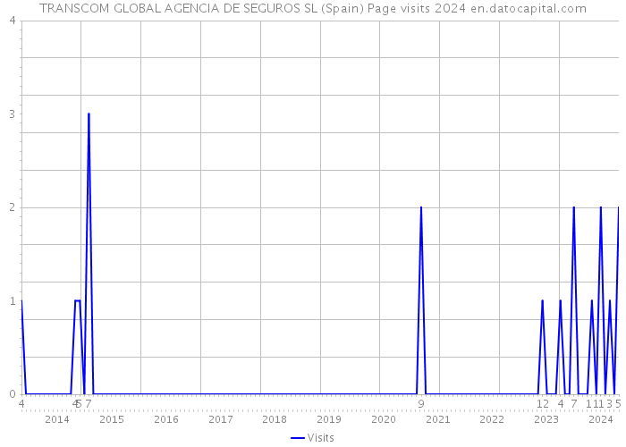 TRANSCOM GLOBAL AGENCIA DE SEGUROS SL (Spain) Page visits 2024 