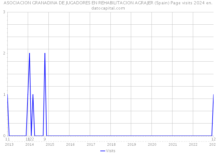ASOCIACION GRANADINA DE JUGADORES EN REHABILITACION AGRAJER (Spain) Page visits 2024 
