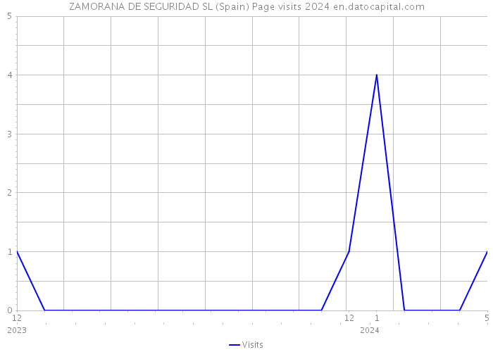 ZAMORANA DE SEGURIDAD SL (Spain) Page visits 2024 