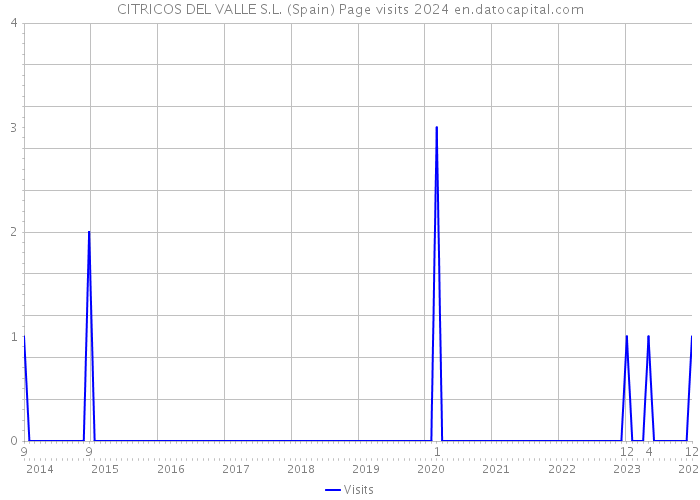 CITRICOS DEL VALLE S.L. (Spain) Page visits 2024 