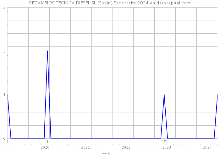 RECAMBIOS TECNICA DIESEL SL (Spain) Page visits 2024 