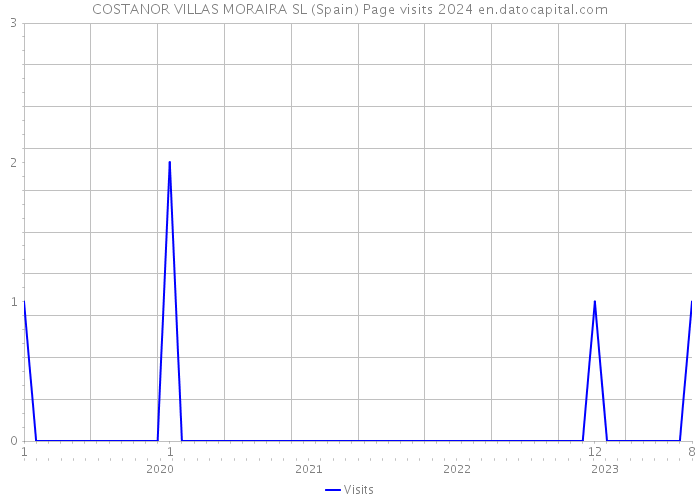 COSTANOR VILLAS MORAIRA SL (Spain) Page visits 2024 
